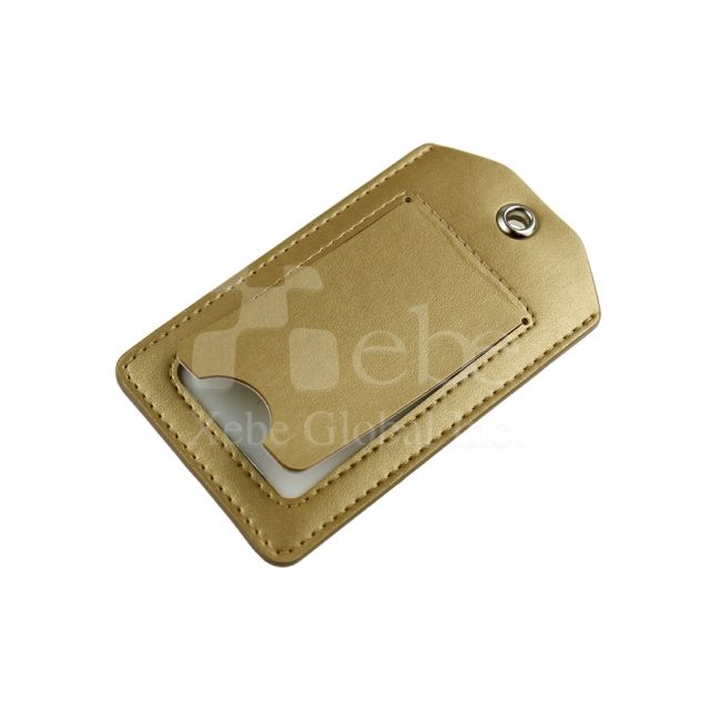 Champagne gold leather Luggage tag business gifts