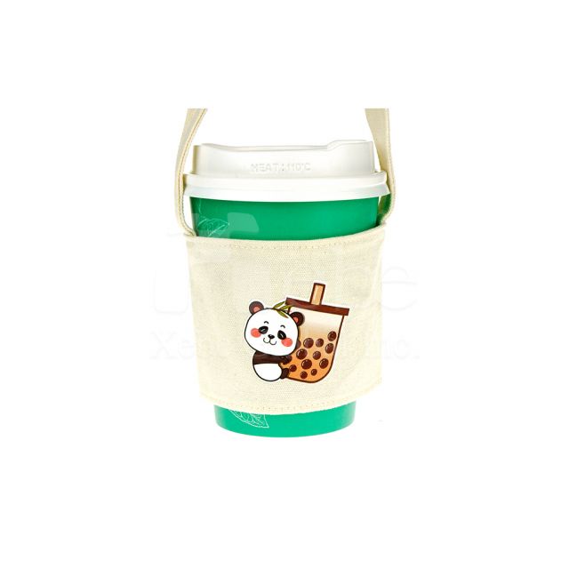 Panda bubble tea cup sleeve bag