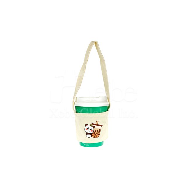 Panda bubble tea cup sleeve bag