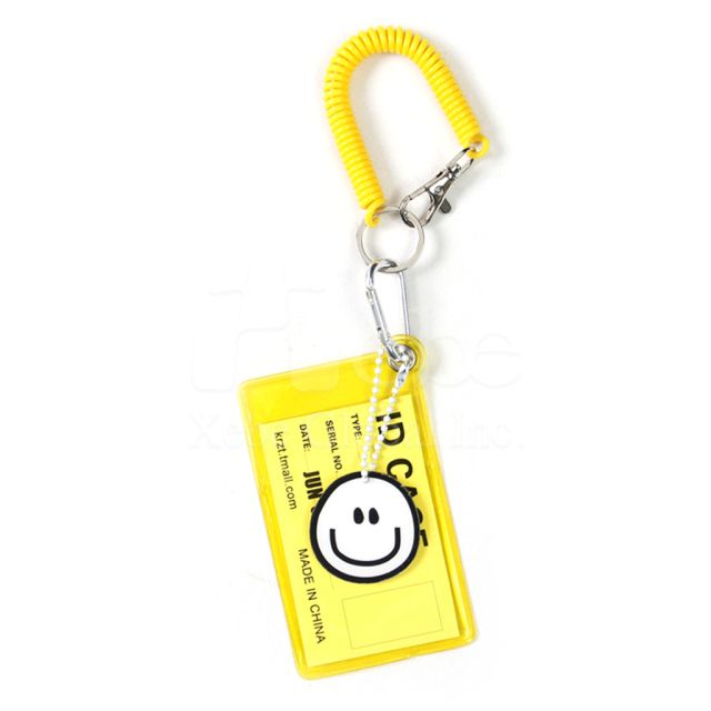 smiley transparent fluorescent card holder