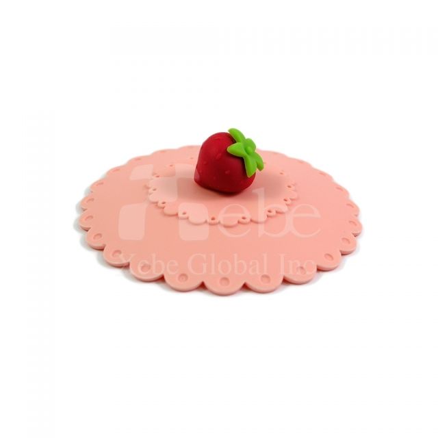 Strawberry silicone cup cover lidAwesome gift ideas