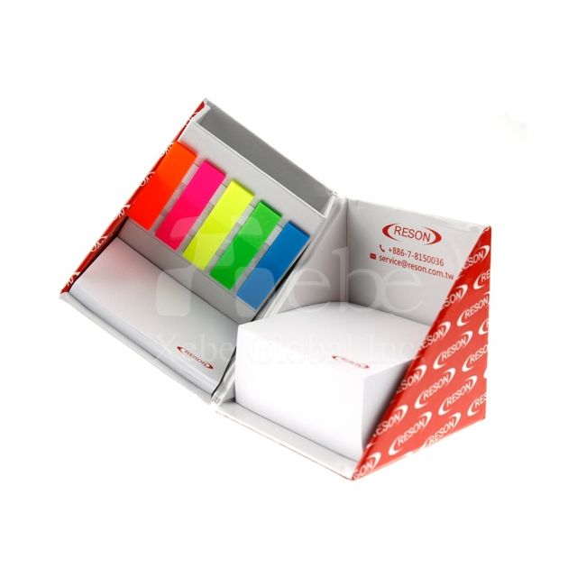 Foldable note cube with pen holder School commodity