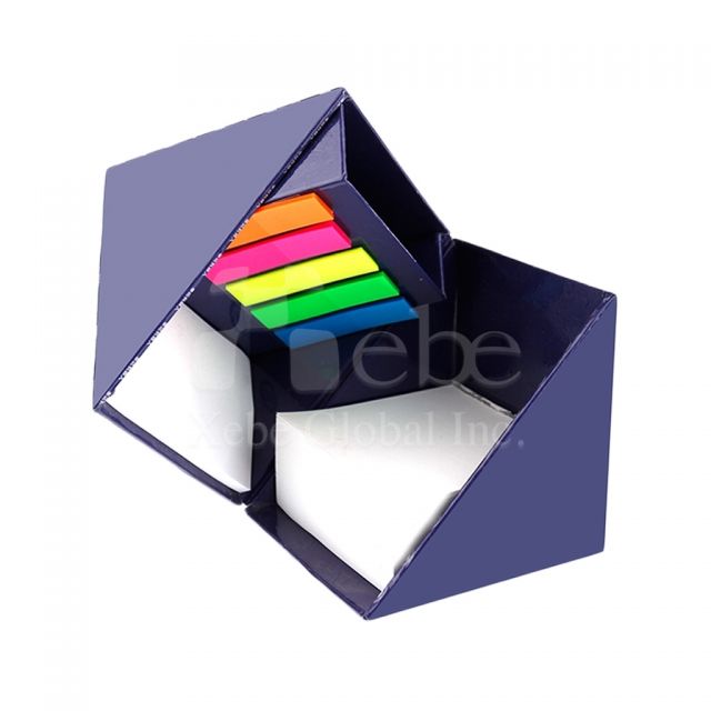 Foldable note cube with pen holder School commodity