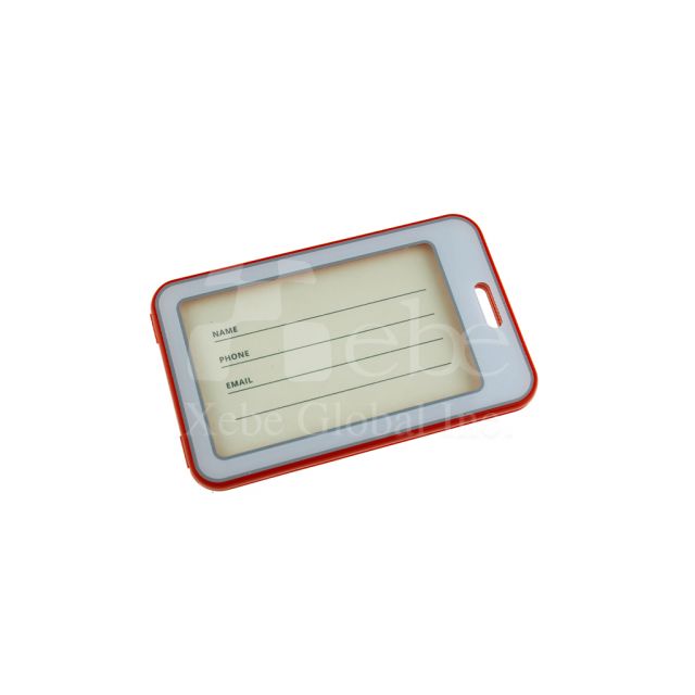Red frame card holder
