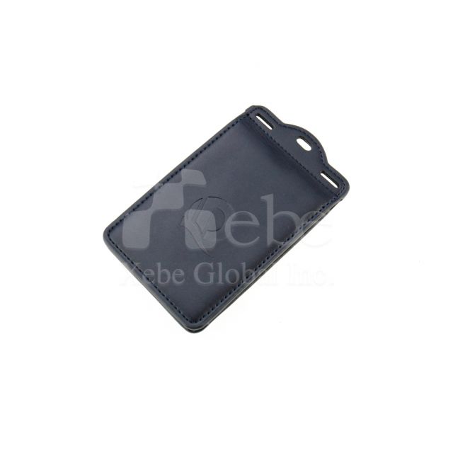 Dark blue business leather card holder
