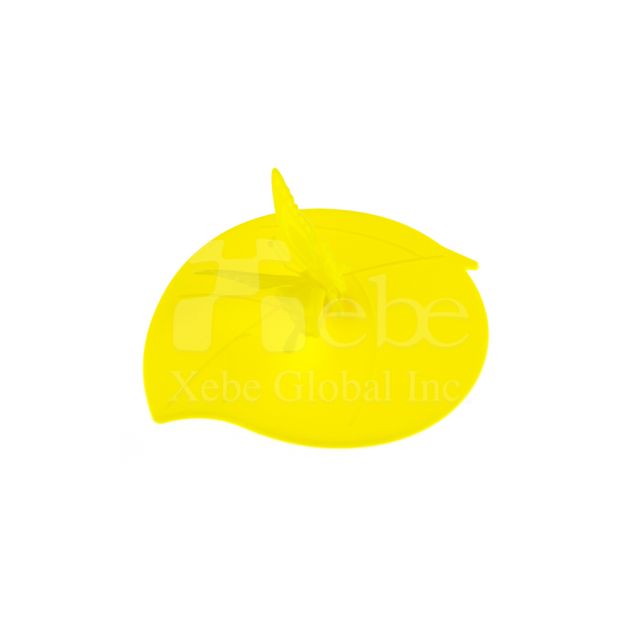 Yellow butterfly with leaf shape cup lid