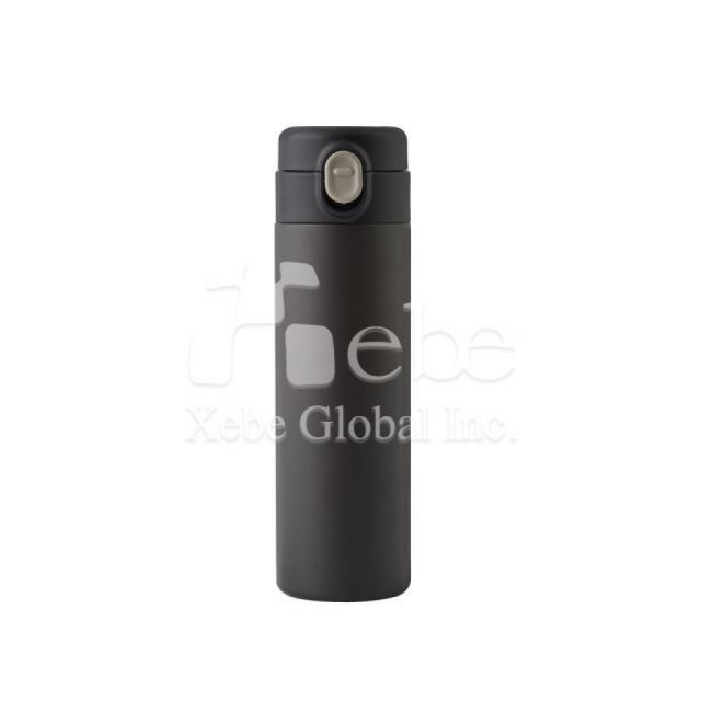 Black leak proof one click open  stainless steel thermos