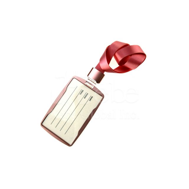 Rose gold custom id badge holder
