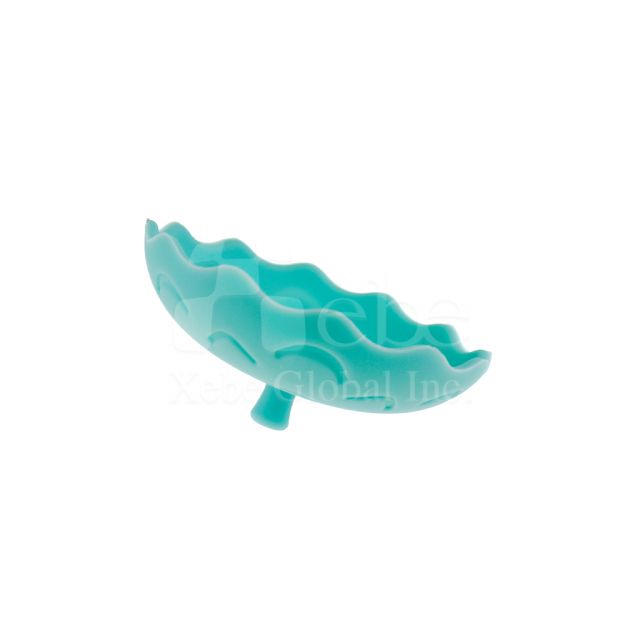 Bright blue acorn shape silicone cup lid