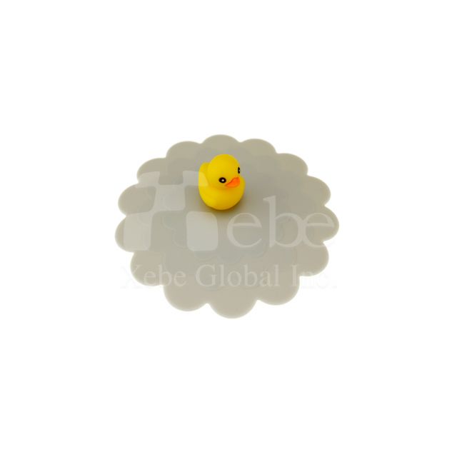 Yellow duck silicone cup lid