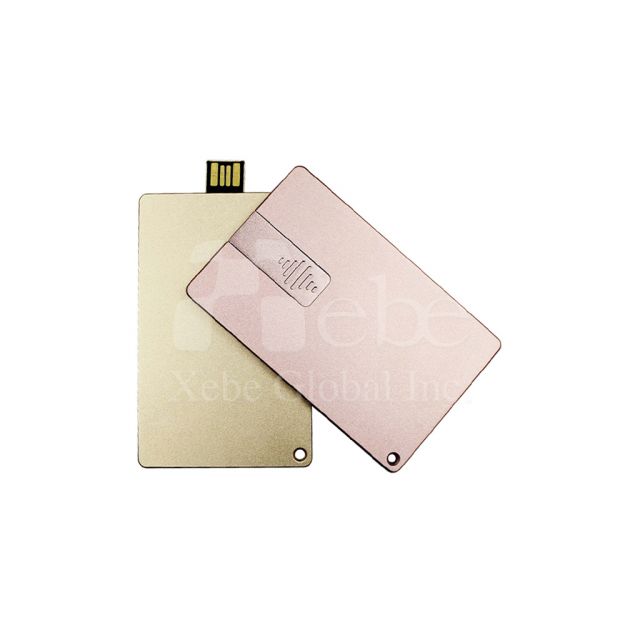 Glossy card shape metal USB