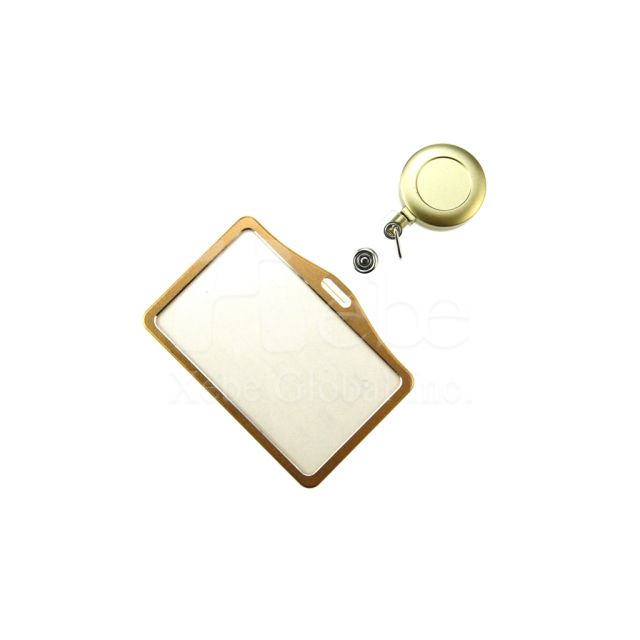 Glossy brown custom card holder