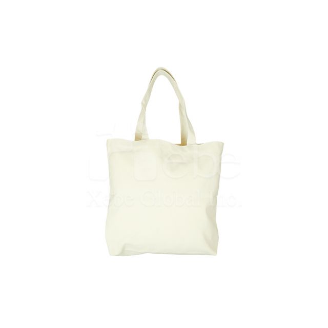 Simple white custom shopping bag
