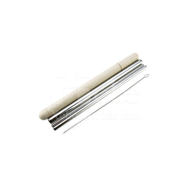 High quality gray wheat stalk metal straws eco friendly flatware