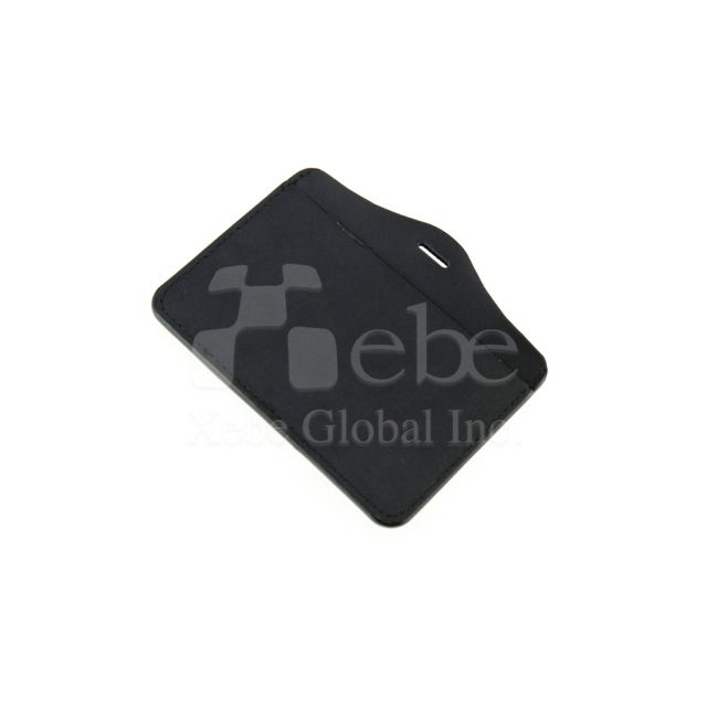 Simplistic black fashion customized card holder 
