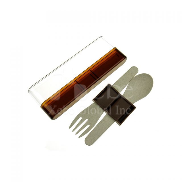 Rice husk two-pics eco-friendly flatware promotional gifts