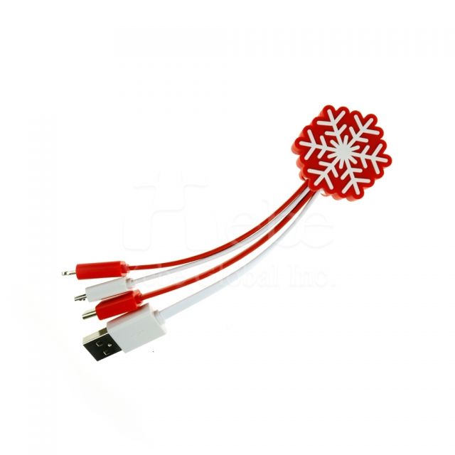 Snowflake custom USB charging cable 4 in 1 multifunction usb charging cable 