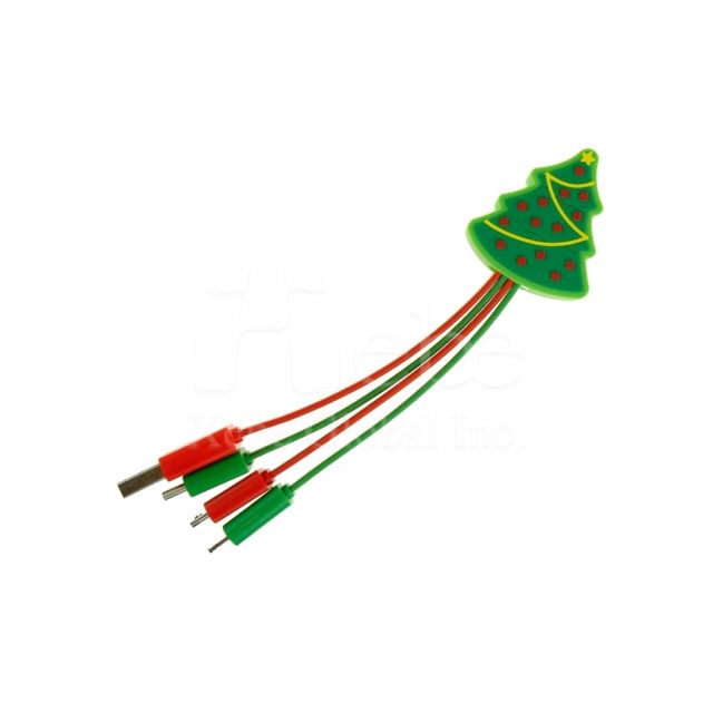 Christmas tree custom USB charging cable best usb charging cable