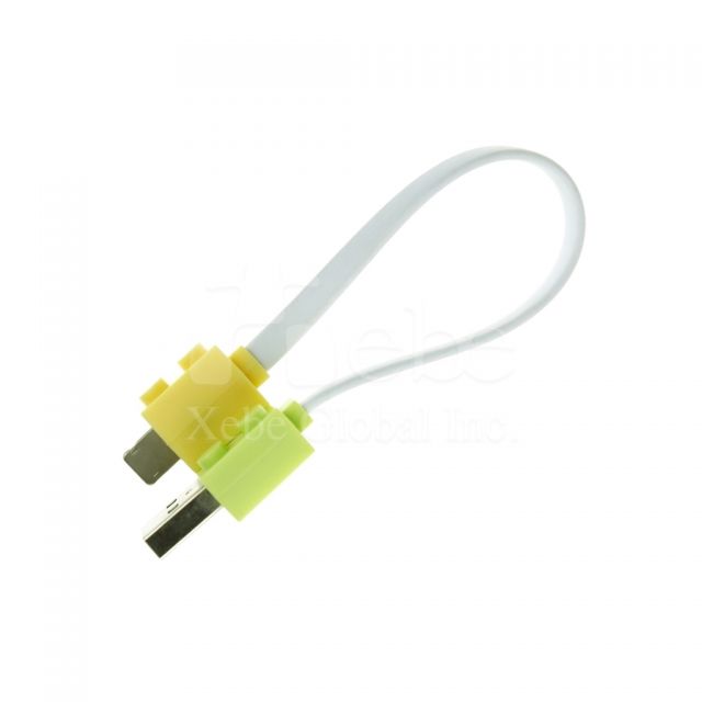 Toy brick PVC custom usb charging cable custom charging cable 