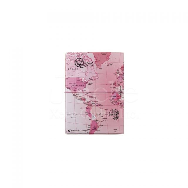 World map travel passport cover custom Custom passport case maker