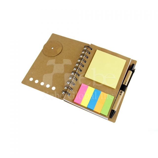 Custom notebook with sticky notes Custom sticky notes gift set