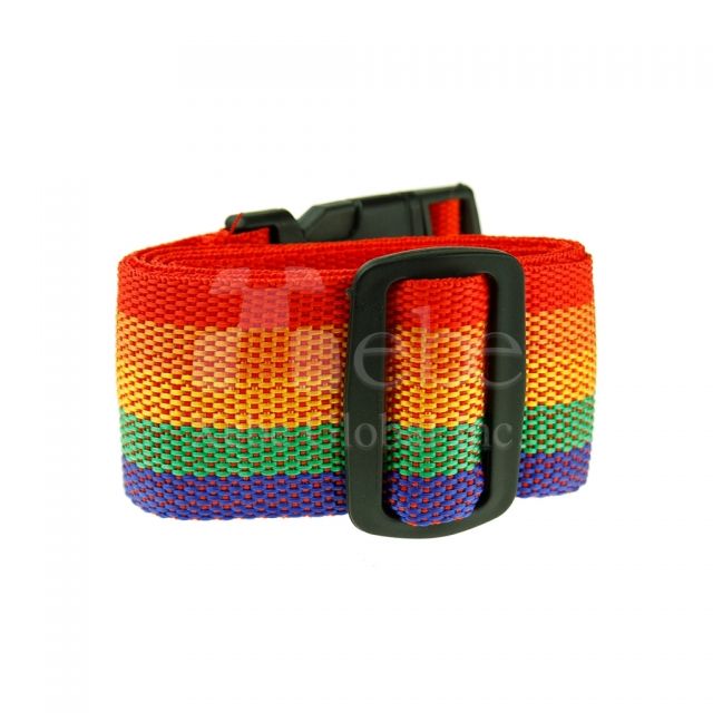 Rainbow colors luggage straps 