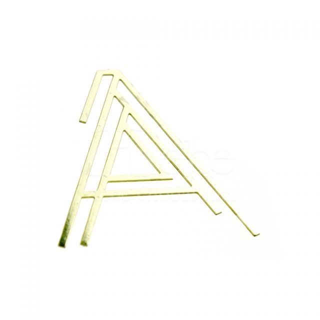 Custom letter shaped metal paperclip 