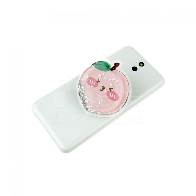 Custom cute peach liquid phone holder 