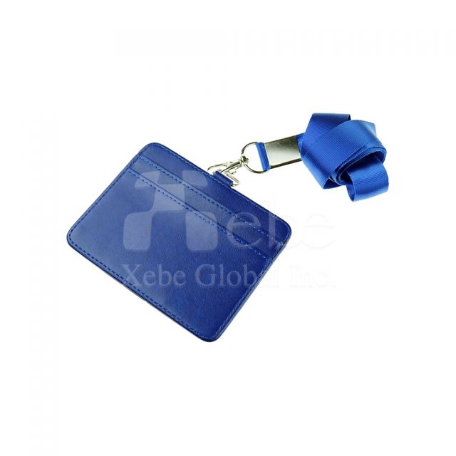Custom blue two-fold id badge 