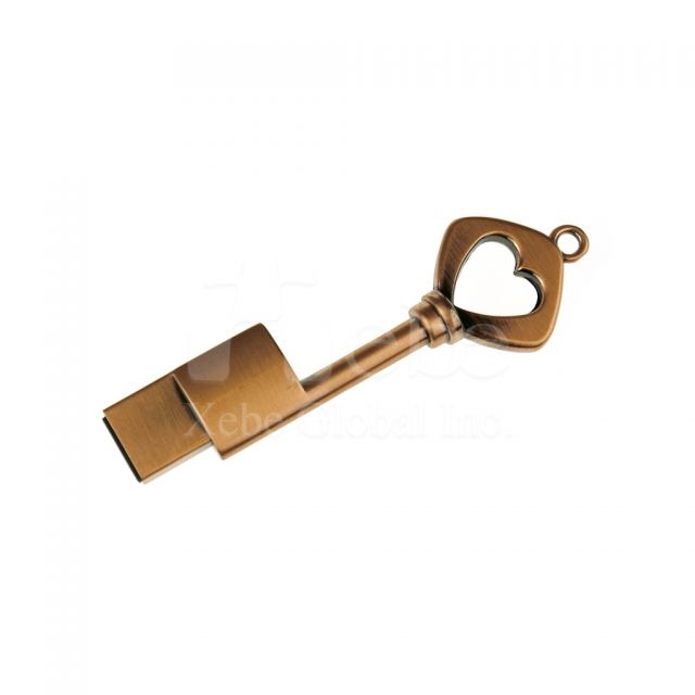 Rose gold key metal USB  