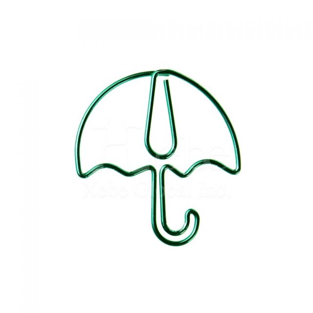 Custom umbrella paperclip