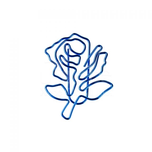 Custom rose two color paperclip 
