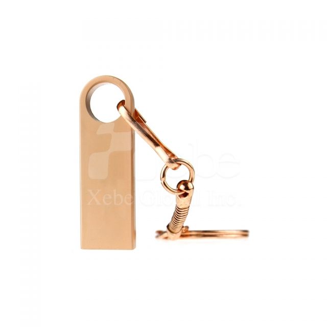 Anti-lost rose golden usb 