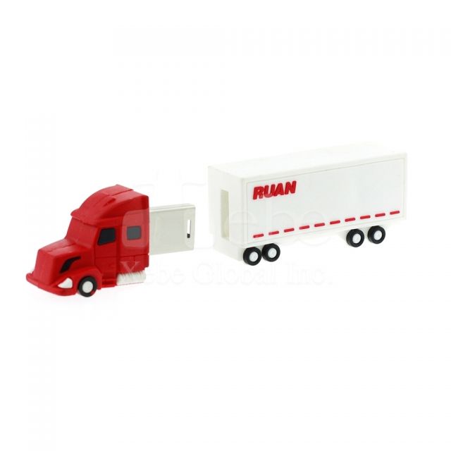 Red and white lorry shaped USB 
