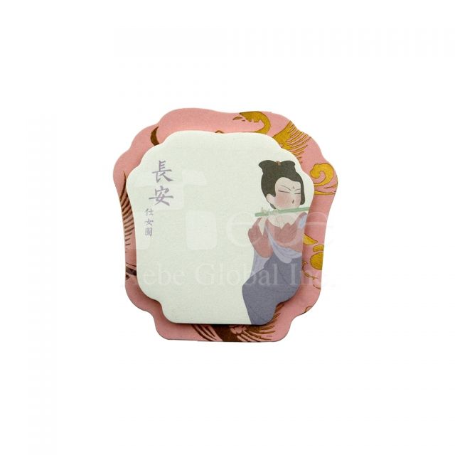 Cute Chinese lady figure sticky notes 