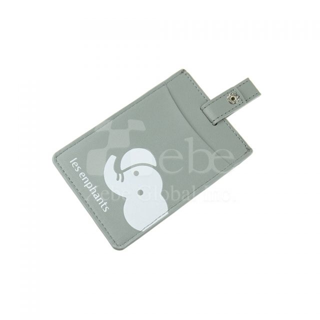 Elephant LOGO leather two-way card holder 