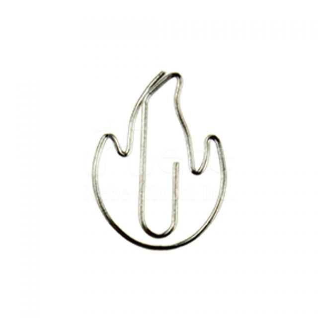 Flame shaped paperclip 