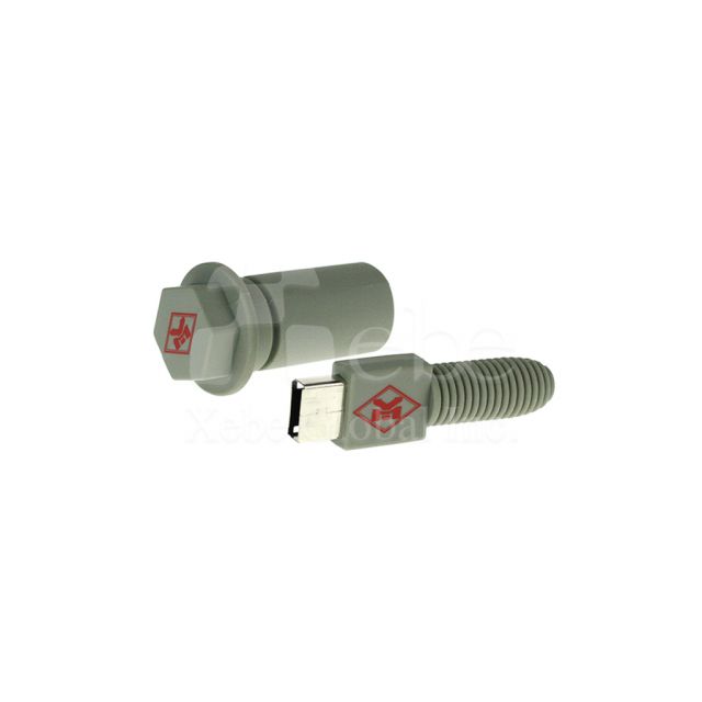 Silver screw shape flash drive