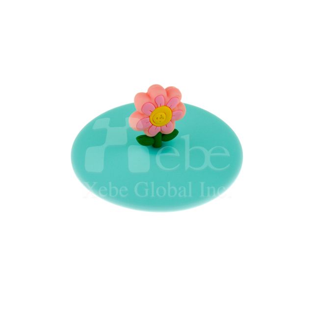 Bright flowers silicone cup lid