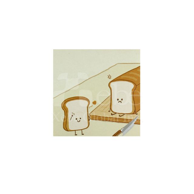 Cute toast sticky notes