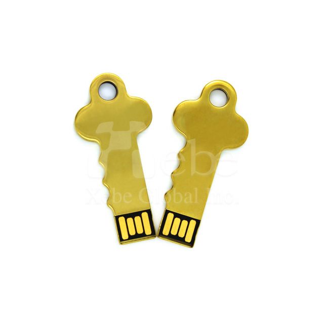 Golden key shaped metal usb 