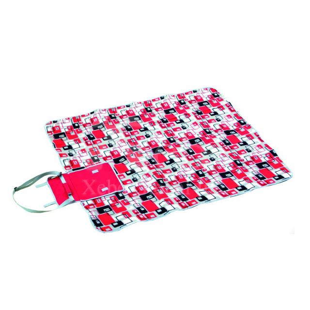 Personalized foldable picnic blanket  custom Handle shoulder  picnic blanket 