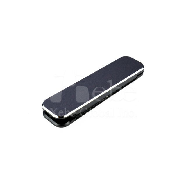 Black retractable phone ring stand