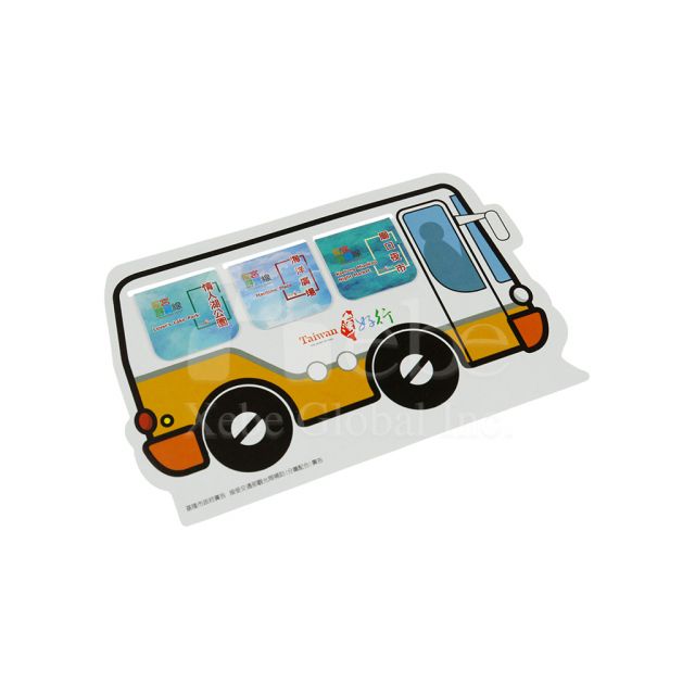 Bus shaped book mark magnet 