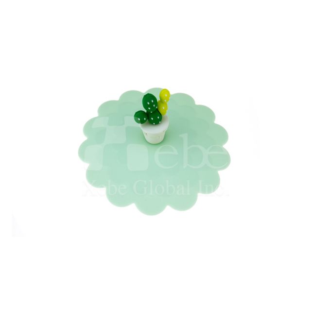 Customized two-color succulent cactus Cup Lid
