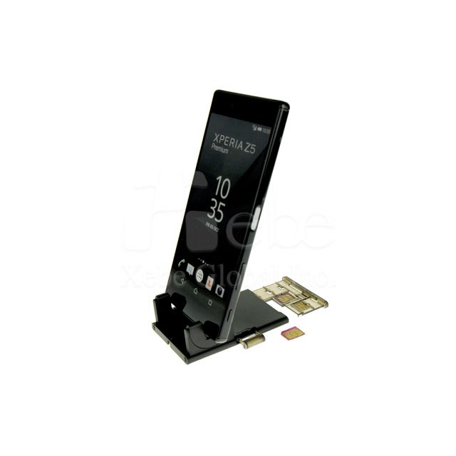 Multi-function SIM card storage phone stand