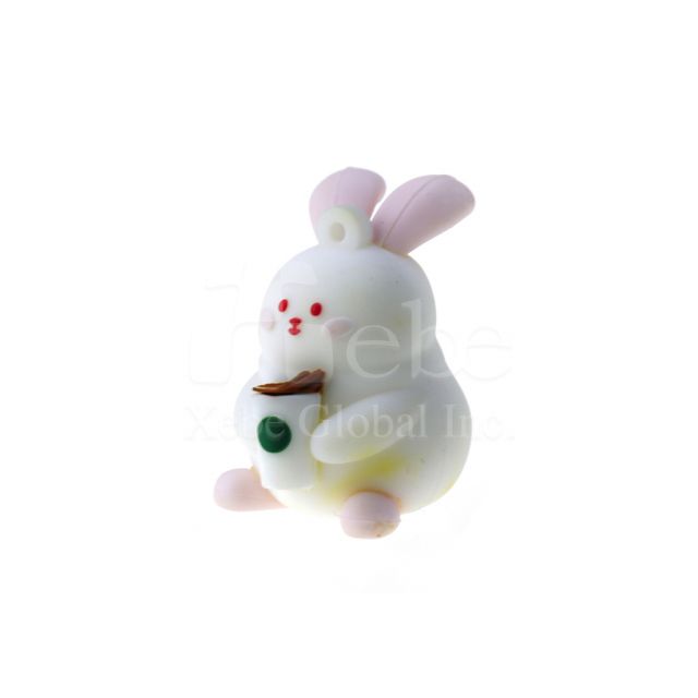 Little cute white bunny customized figure