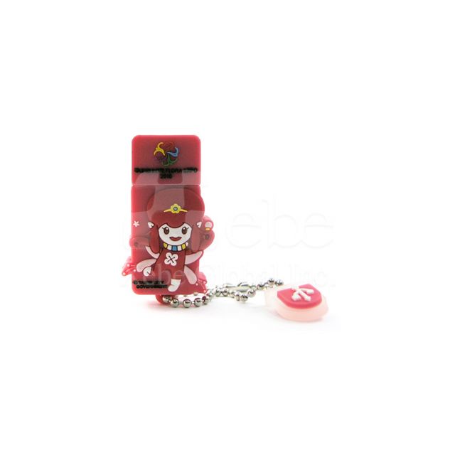 Pink genie mascot USB disk