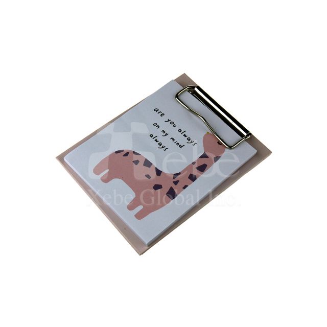 Giraffe customized memo notes clipboard