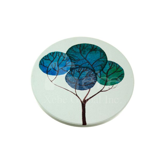 Customize small tree absorbent water coaster